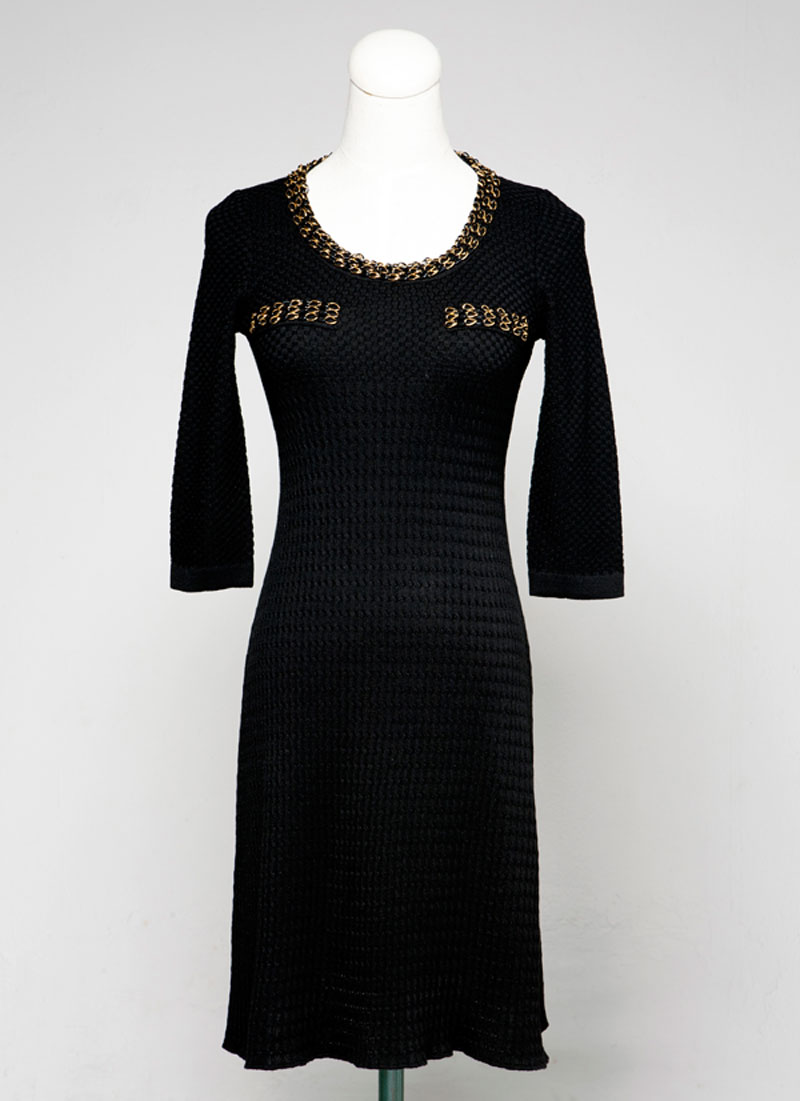 JANET-Lee Long Sleeve Women Knit Dress wit...